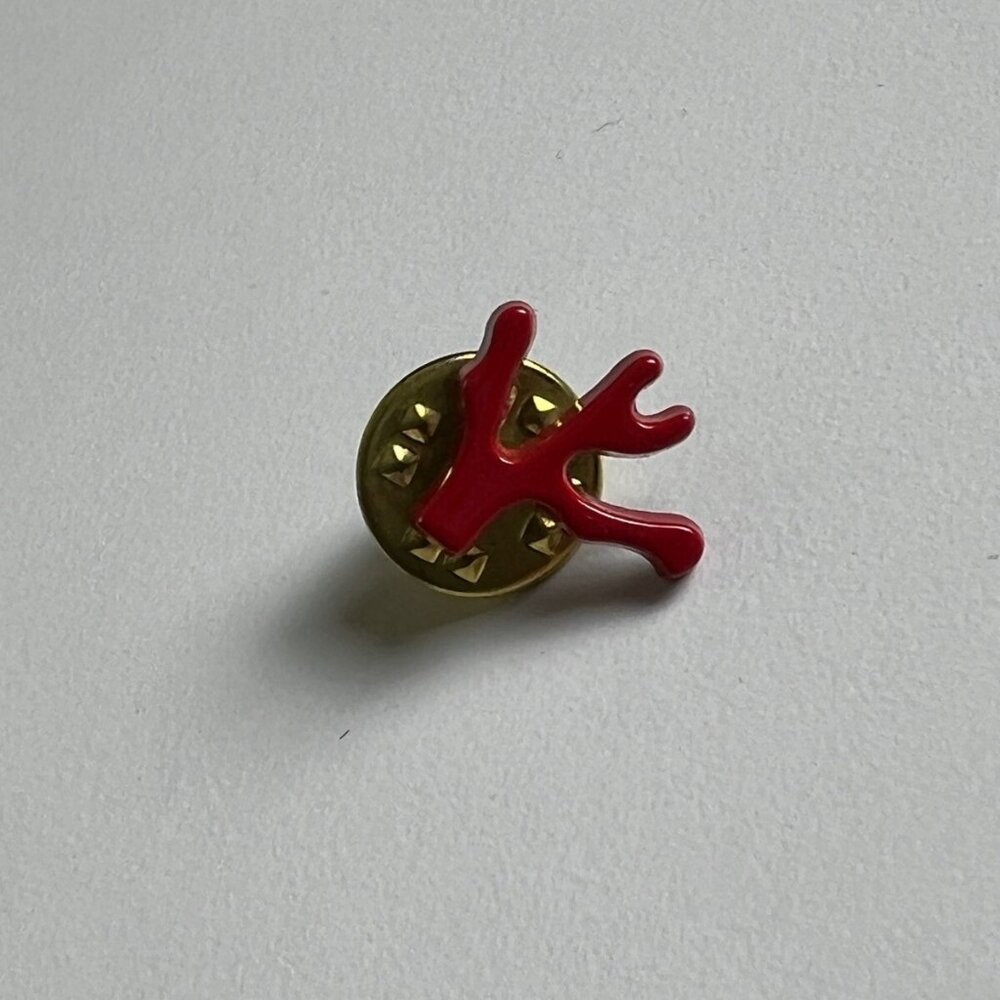 Isaia Napoli Signature Coral Lapel Pin